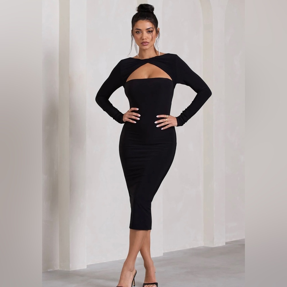 Club L London Midi Cut Out Dress